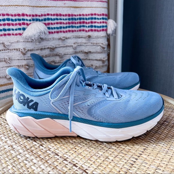 HOKA ONE ONE Arahi 5 Blue Fog Provincial Blue Road-Running Sneakers 8.5 Wide - Picture 2 of 8